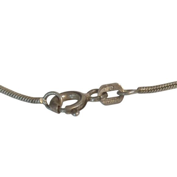 Vintage Sterling Silver 925 Snake Chain Necklace 20" Made in Italy Womens Jewelr - Picture 5 of 6